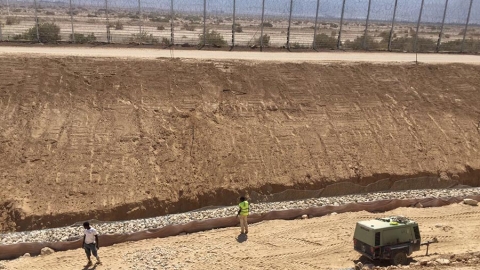 דיפון דופן מזרחית בקינט 6.9.16. צילום:בועז רונן