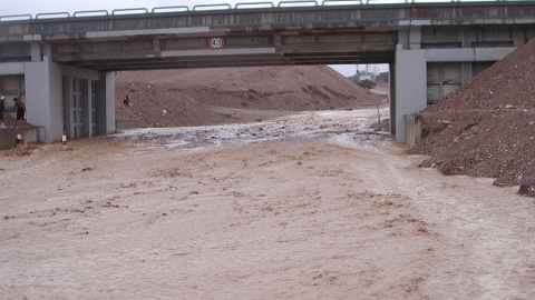 זרימה בתעלת נחל רודד 18.1.10