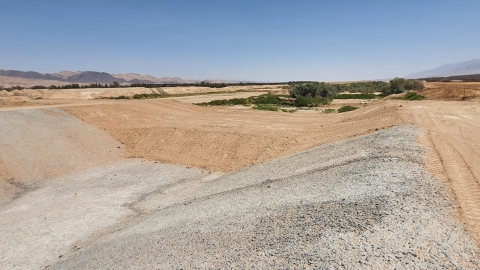 מגלש חיבור בין מאגר ריסון גאויות לתעלה